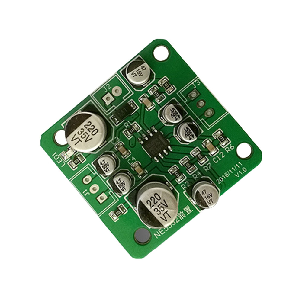 Ne5532 Op-Amp Pre-Amplifier Tone Board Dual Channel Preamp Board Compatible With 4558 Hifi Amplifier Preamplifier 6-30V Green 4713647297202
