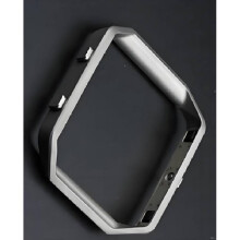 (Silver Frame)Replacement Leather Band Wrist Strap Watchband For Fitbit Blaze Durable Watch