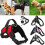 (Red,Middle)No Pull Adjustable Harness Leash Dog Pet Vest Walk Out Strap Vest Collar 18