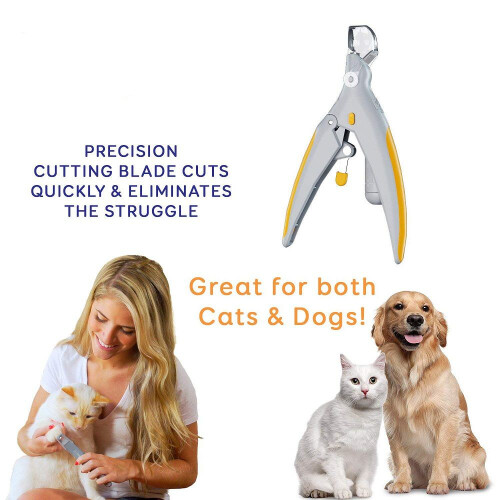 Pet Nail Clipper Great For Cats Dogs Features Led Light 5x Magnification 2