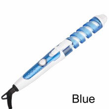 (Blue US)Ferramenta de cabeleireiro espiral Perm ferro de ondulação com plugue padrão americano para diário