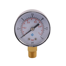 0-1Bar 50Mm Waterdrukmeter Meter 1/4 Inch NPT Draad Manometer TS-50-15Psi