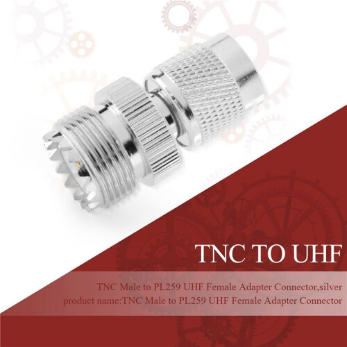TNC-Stecker auf PL259 UHF-Adapterbuchse, Silber 2