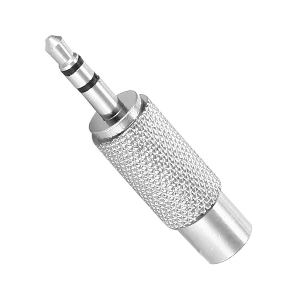3.5Mm Stereo Male To Rca Mono Female Audio Adapter, Silver 6131797805111