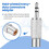 3,5 mm Stereo Hane Till RCA Mono Kvinnlig Ljudadapter, Silver 2