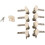 Machines Tuners Pegs Tuning Key with White Pearl Knobs 4L+4R for Mandolin 1