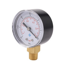 0-1bar 50mm Water Pressure Gauge Meter 1/4 inch NPT Thread Manometer TS-50-15psi