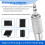 3,5 mm Stereo Hane Till RCA Mono Kvinnlig Ljudadapter, Silver 4