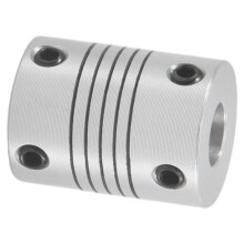 6mm to 8mm Shaft Coupling 25mm Length 18mm Diameter Stepper Motor Coupler Aluminum Alloy Joint Connector for 3D Printer CNC Machine DIY Encoder