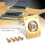 Square Style Jack Plate Gitarr Bas Jack 1/4 Output Input Jack Sockel för Elektriska Gitarrdelar och TillbehöR Guld 4