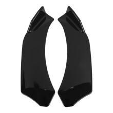 2 StüCk Universal Car Front Shovel StoßStange Lip Splitter Chin ABS Spoiler Schwarz