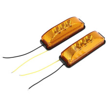 2 Stk. 3,9 Zoll 3 Leds LKW-AnhäNger Vorne Hinten LED-Seitenmarkierungsleuchte Kontrollleuchte Rock Light für Trailer Boat-Amber