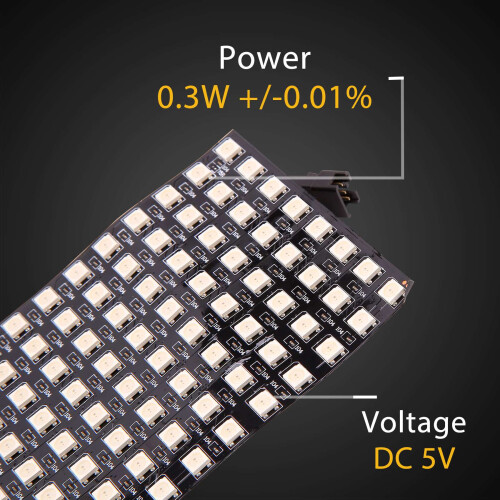 LED Matrix Panel, WS2812B RGB 832 Pixels Digital Flexible Dot Matrix Individually Addressable LED Display Screen 2
