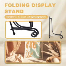 (4 pack)Iron Display Stand, Black Iron Easel Plate Display Photo Holder Stand, Displays Picture Frames, Cookbooks, Decorative Plates, Tablets and Art
