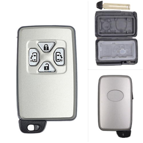 Car  Card Remote Car Key Shell Case Fob 4 Button For  Alphard Estima Vellfire 2