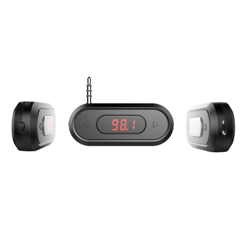 Universal FM Transmitter Wireless Audio Adapter with 3.5mm Jack for  for  IOS Android Car Speaker 1