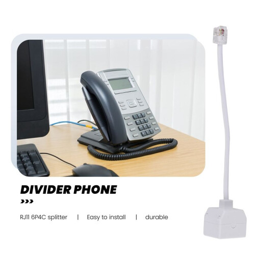 RJ11 6P4C Divisor de telefono 1 macho 2 hembra - 2