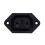 AC 250V 10A IEC 320 C13 Panel Mount Plug Connector Socket Black 2