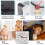 1PCS Portable Cute  Cartoon Multi-function Table Clocks（white） 2