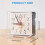 1PCS Portable Cute  Cartoon Multi-function Table Clocks（white） 7