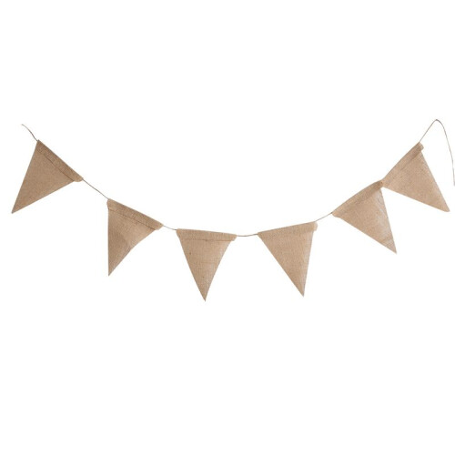 3,7 M Rustik Jute Hessian Burlap Spets Bunting Shabby Chic BröLlopsbanner 1