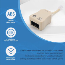 3Pcs DSL Filter Splitter for Phone Phone Jack Splitter In- DSL Filter Telephone Modem ADSL Splitter Filter