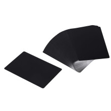 100 Stück Metallgravurrohlinge, Aluminiumblech, Lasergravur, Visitenkartengravur, DIY-Geschenkkarten, Mattschwarz