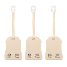 3 Stuks DSL-Filtersplitter voor Telefoonlijn Telefoonaansluitingsplitter In- DSL-Filter Telefoonmodem ADSL-Splitterfilter