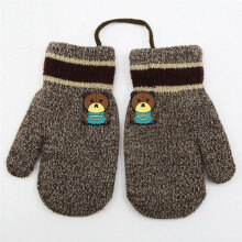 Guantes Cortos de Punto para NiñOs PequeñOs, Manoplas de Invierno con Forro Polar Grueso para NiñOs de 1 una 3 AñOs, Color Negro