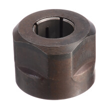 1 Stuks Zwart Metal Collet Moer Plunge Router Onderdelen 12,7Mm Diameter Middengat 22,5X27Mm