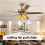 2Pcs Bronze Ceiling Fan Pull Chain Set, Decorative Fan Pull Chain Pendant Extension, Lighting & Fan Beaded  Fan Pull 2