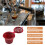10 Pcs Reusable Refillable Coffee Capsule Filters for  with Spoon Brush Kitchen Accessories Coffee Filter Red 4