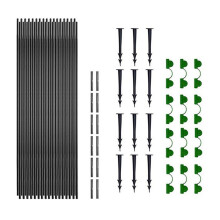 18 Cerceaux de Jardin pour Tunnel de Filet, Cerceaux de Jardin, Cadre de Serre, Tunnel Flexible, Arceaux de Protection des Cultures