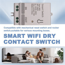 Tuya WiFi Dry Contact Module 10A Home Universal DIY Breaker Relay Work with Life Alexa AC 85-265V