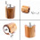 Pepper Mill, Hand Crank Wood Pepper Grinder with Classic Handle and Adjustable Ceramic Rotor 10