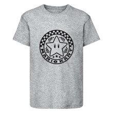 (12-13 Years, Grey Heather) Super Mario Childrens/Kids Emblem T-Shirt