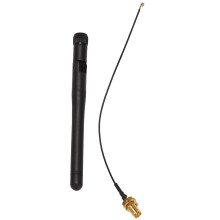 Antenna Lorawan Impermeabile nel Gomma con Spina RP-SMA GSM 5Dbi 43Dhz + Prolunga Cavo IPX-SMA Piccola