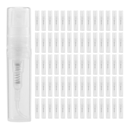 200Pcs/Lot 2ML Transparent Plastic Spray Bottle Small Cosmetic Packing Atomizer Perfume Bottles Atomizing Spray Liquid Container 1