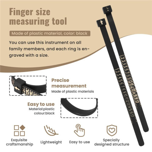 Size Tool Kit Finger Size Measuring Tool with Jewel Polishing Cloth 2