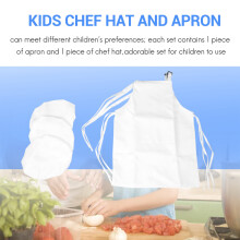 Tablier pour Enfants et Chapeau de Chef 6 PièCes Tablier de Cuisine pour Enfants RéGlable pour la Cuisine et la Peinture