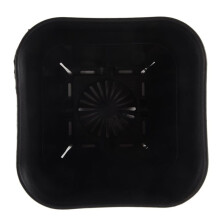 12PCS-Pack Black Square Plastic Succulent Plant Pot for Plant Flowers Cactus, Etc., Black Nursery Flower Pot