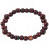 Buddhist Brown Wood Round Beads Elastic String Wrist Bracelet for Unisex 4