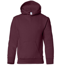 (M, Maroon) Gildan Heavy Blend Childrens Unisex Hooded Sweatshirt Top / Hoodie