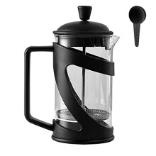 French Press Coffee Maker 20oz Borosilicate Glass with Triple Filter and Thickened Heat Resistant Design
