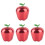 4Pcs Red Windproof Ashtray Aluminium Alloy Durable Indoor Use 4