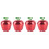 4Pcs Red Windproof Ashtray Aluminium Alloy Durable Indoor Use 6