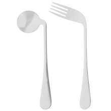2Sets Multifunktional Schräg Gabel Löffel Silber Für