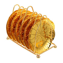 5Sets Goldene Servierplatten Mit Aufbewahrungsrack Für Snacks Und