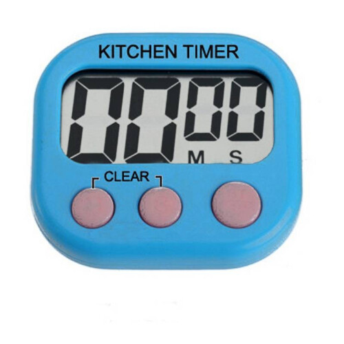 (Blue) Lcd Digital Magnetic Kitchen Countdown Timer Alarm Cooking Clock Tool Practical