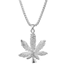 (Silver) Leaf Maple Alloy Pendant Necklace Jewelry Clothing Gift Accessories Fashion